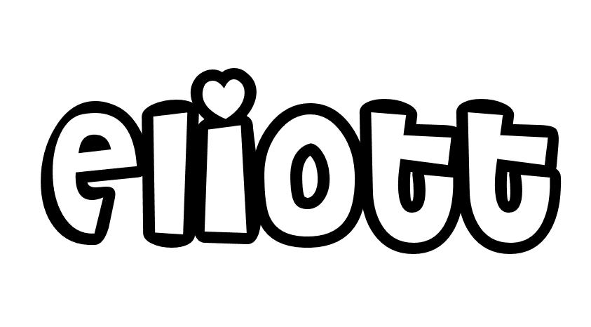 Coloriage Eliott - Prénom à imprimer
