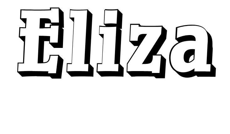 Coloriage Eliza - Prénom à imprimer
