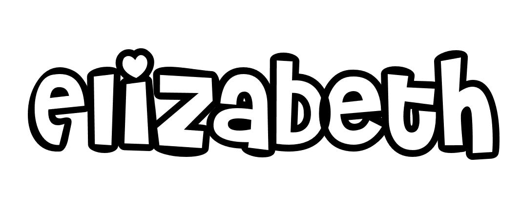 Coloriage Elizabeth - Prénom à imprimer