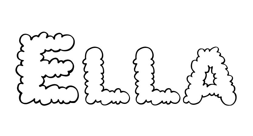 Coloriage Ella - Prénom à imprimer