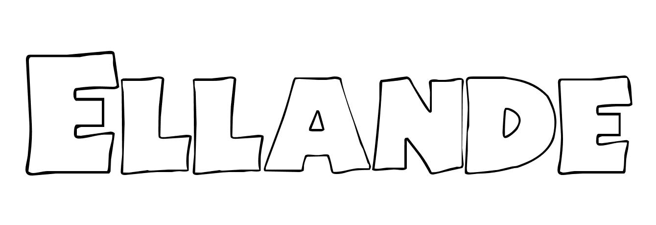 Coloriage Ellande - Prénom à imprimer