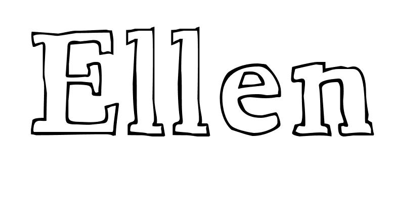 Coloriage Ellen - Prénom à imprimer