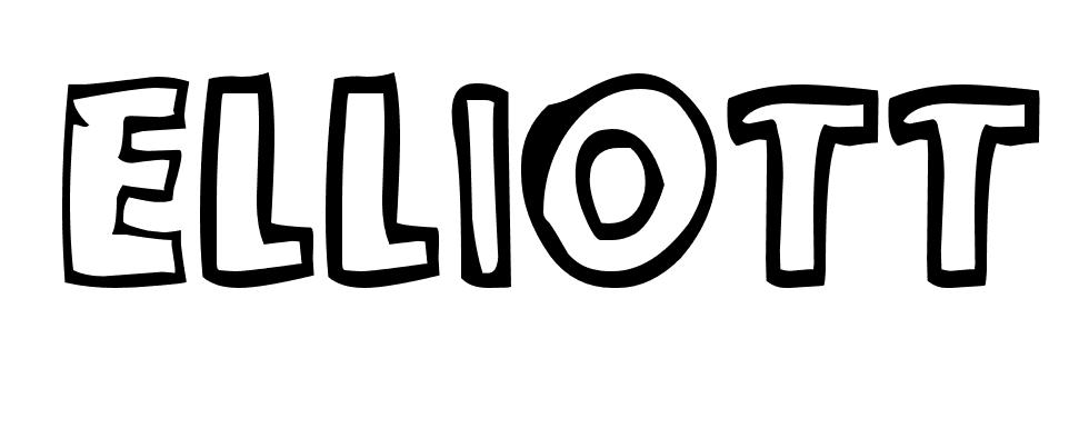 Coloriage Elliott - Prénom à imprimer