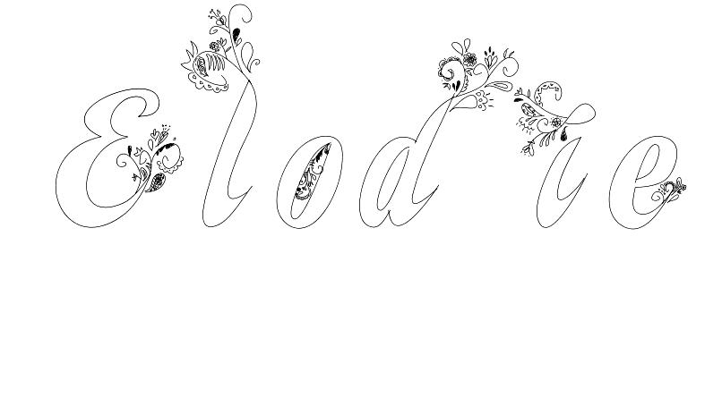 Coloriage Elodie - Prénom à imprimer