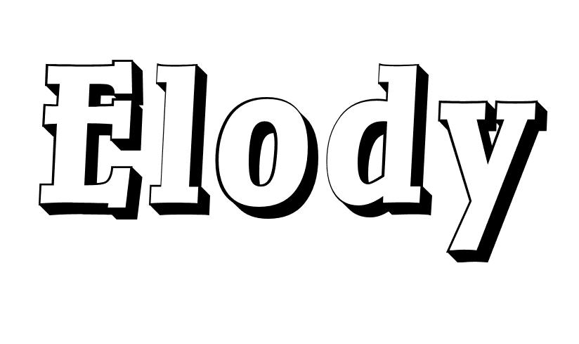 Coloriage Elody - Prénom à imprimer