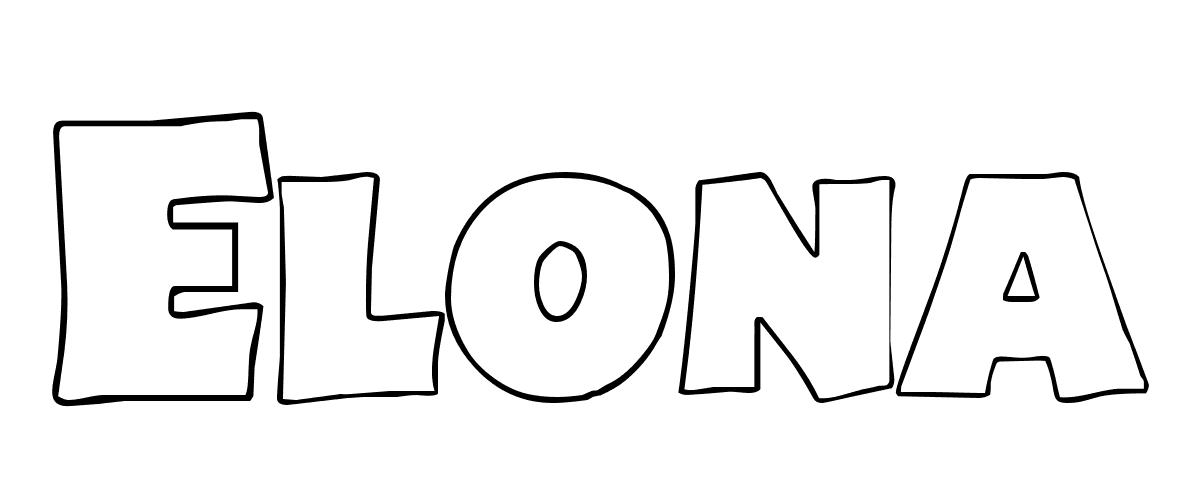 Coloriage Elona - Prénom à imprimer