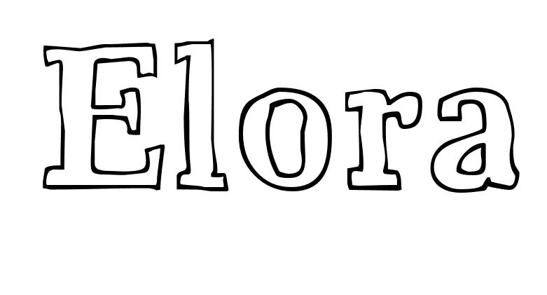 Coloriage Elora - Prénom à imprimer
