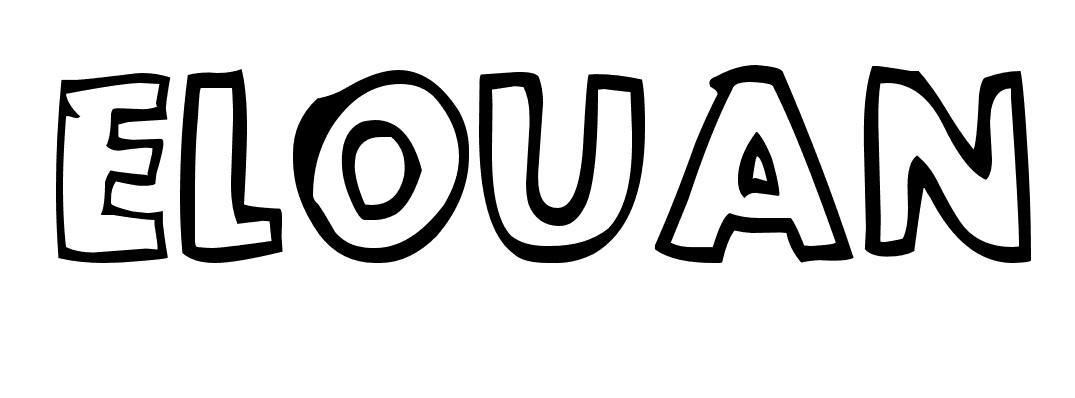 Coloriage Elouan - Prénom à imprimer