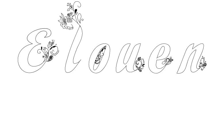 Coloriage Elouen - Prénom à imprimer