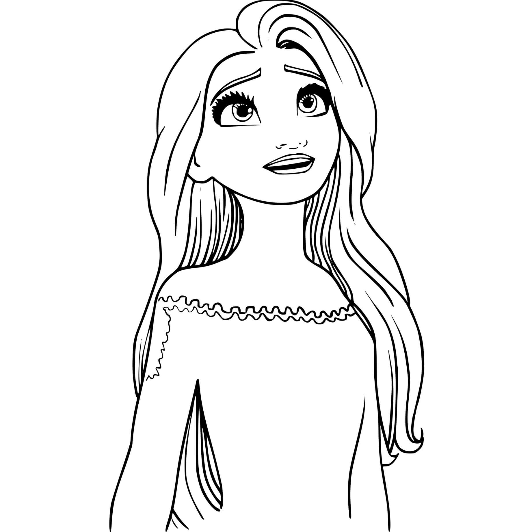 Coloriage Elsa Reine Des Neiges 2 Studio Disney Par Gianluigi Piludu - La Reine des neiges 2 à imprimer
