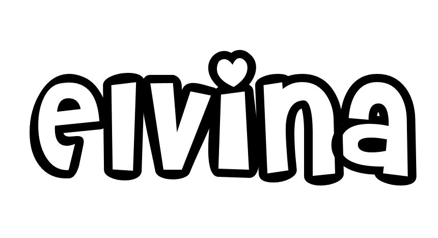 Coloriage Elvina - Prénom à imprimer