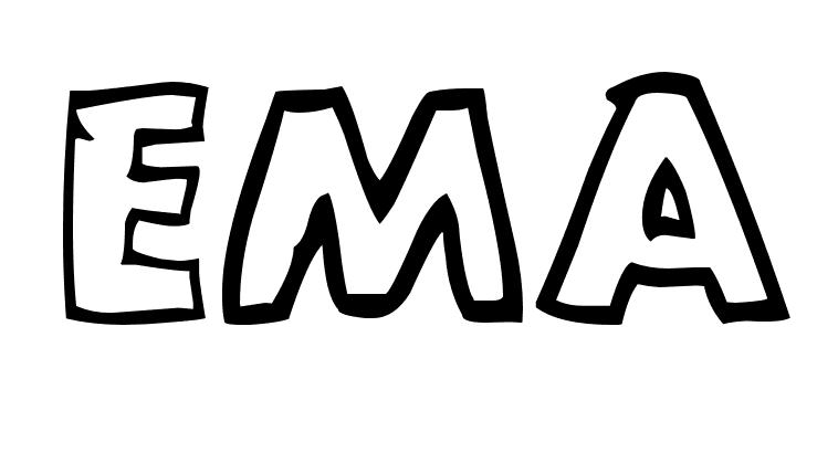 Coloriage Ema - Prénom à imprimer