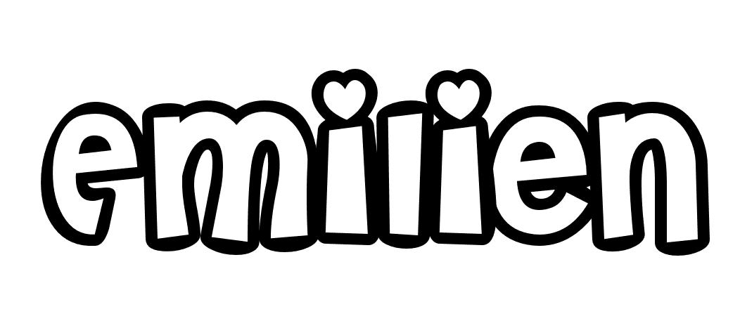 Coloriage Emilien - Prénom à imprimer