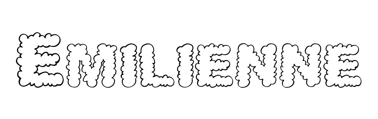 Coloriage Emilienne - Prénom à imprimer