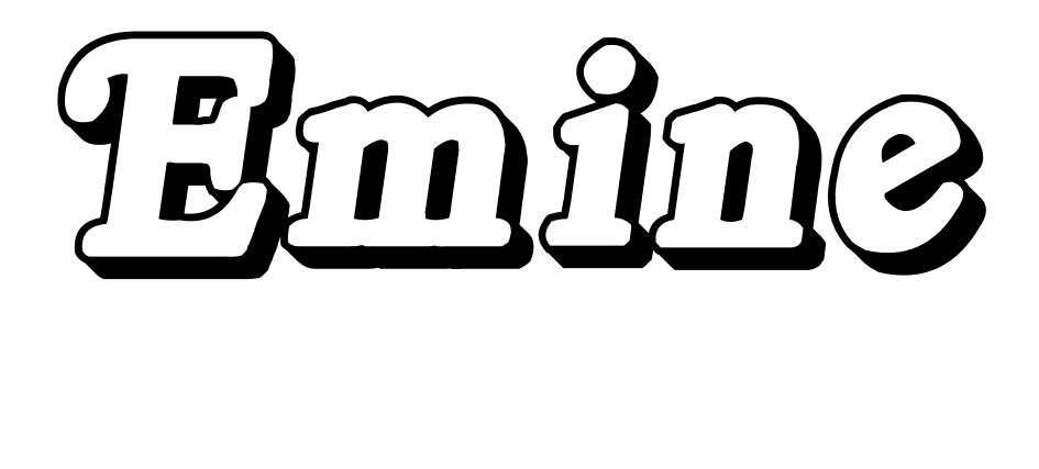 Coloriage Emine - Prénom à imprimer