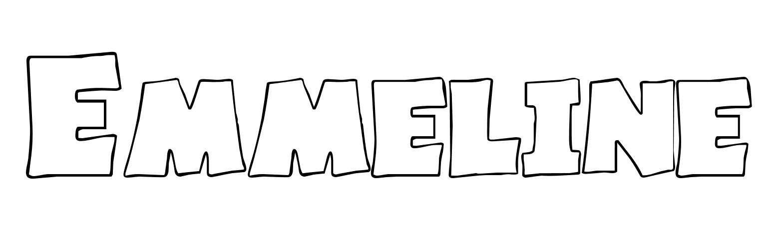 Coloriage Emmeline - Prénom à imprimer
