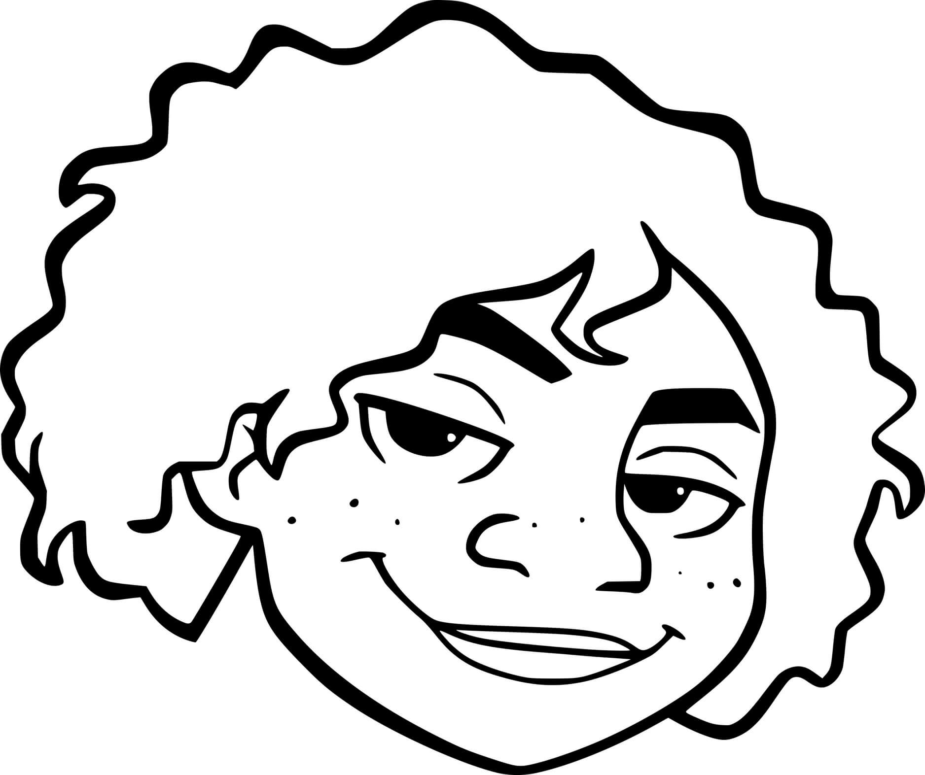 Coloriage Encanto Camilo Madrigal Face - Encanto à imprimer