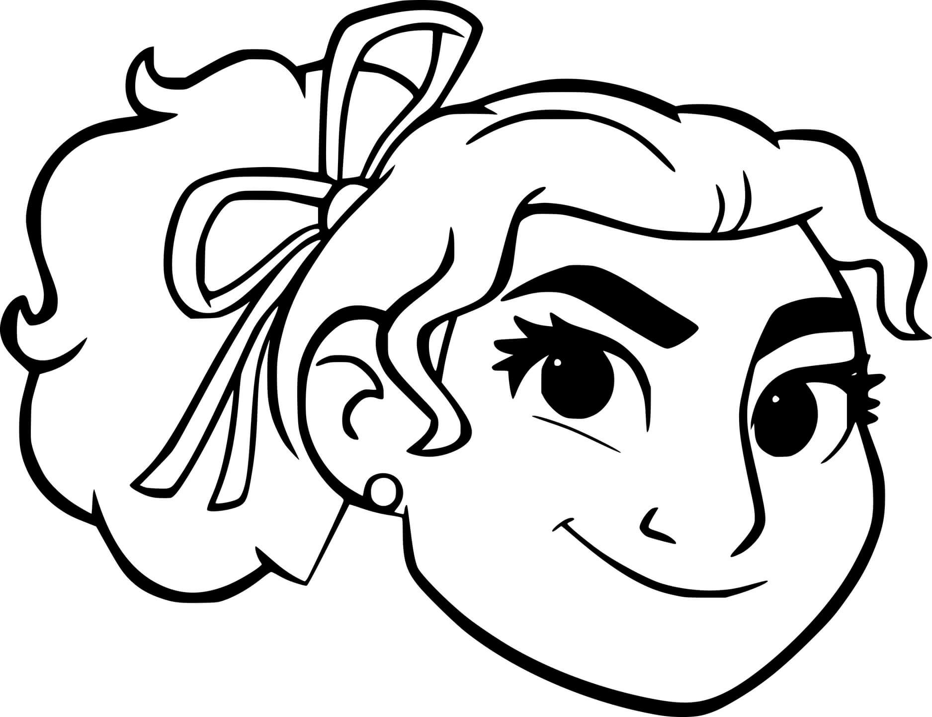 Coloriage Encanto Luisa Madrigal Face - Encanto à imprimer
