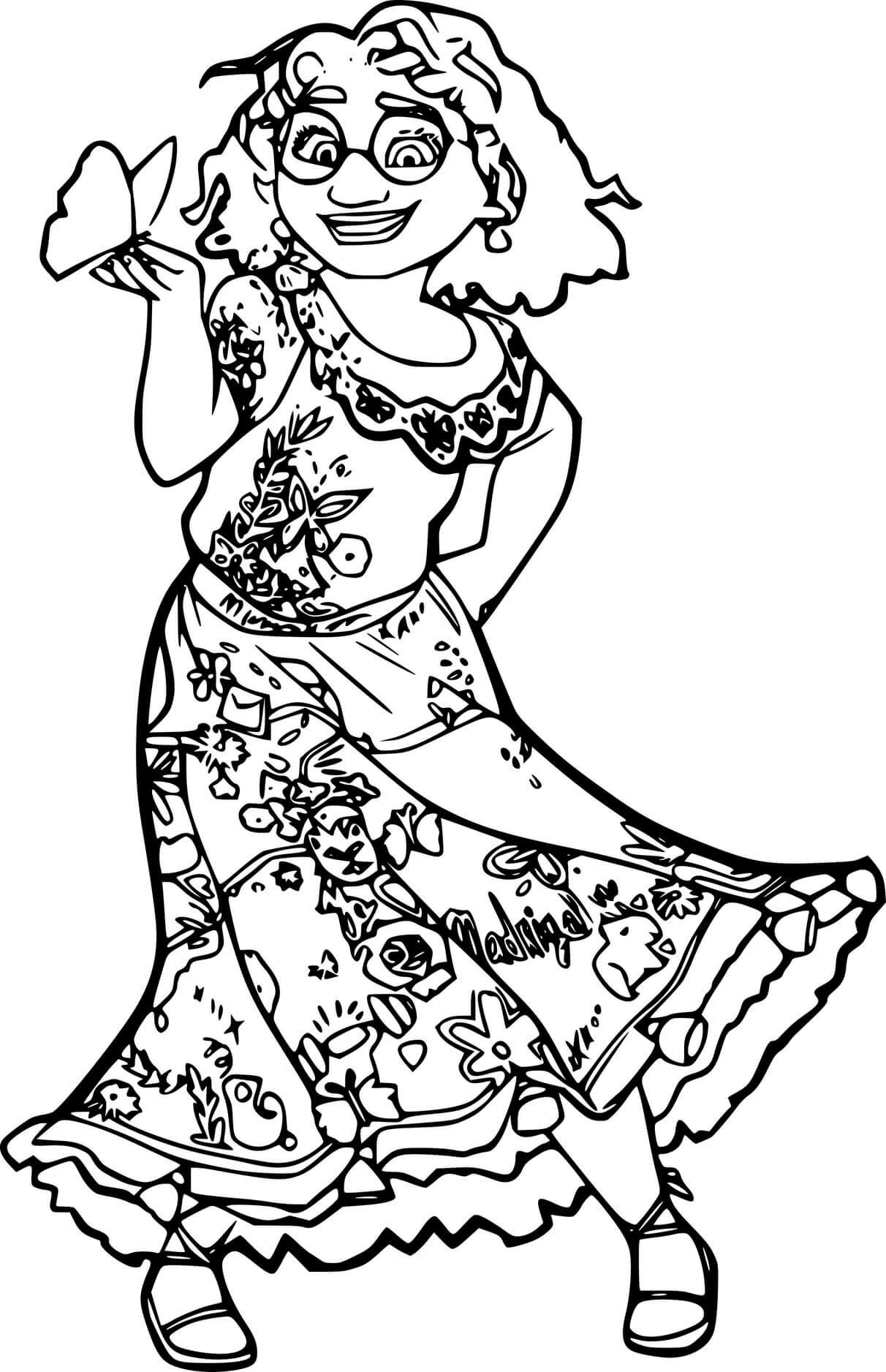 Coloriage Encanto Mirabel Madrigal - Encanto à imprimer