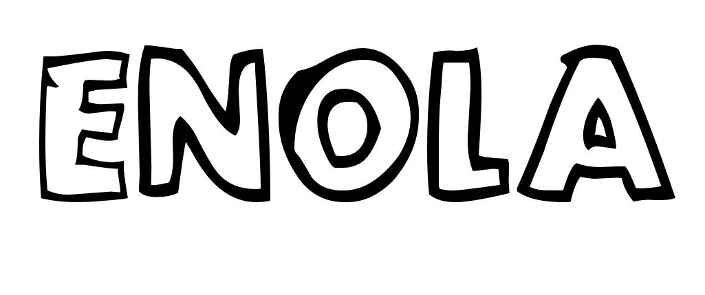 Coloriage Enola - Prénom à imprimer
