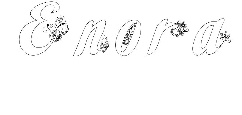 Coloriage Enora - Prénom à imprimer