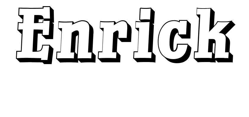 Coloriage Enrick - Prénom à imprimer