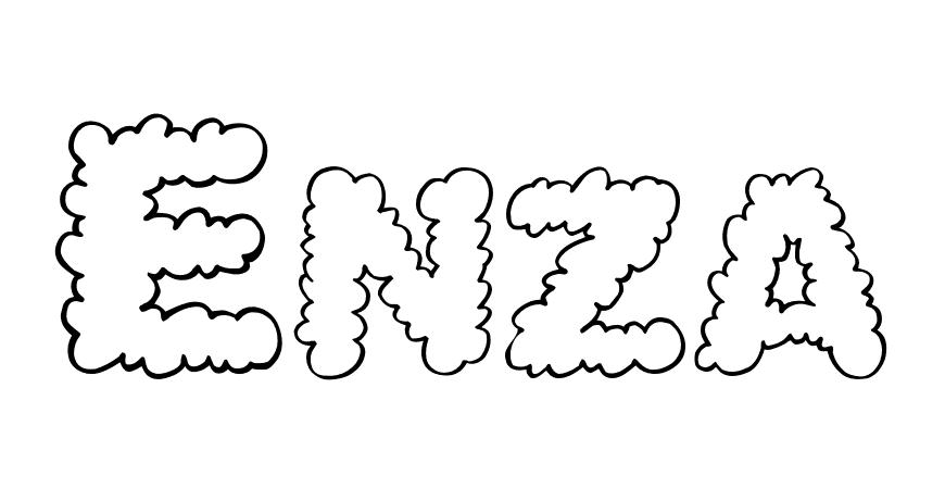 Coloriage Enza - Prénom à imprimer
