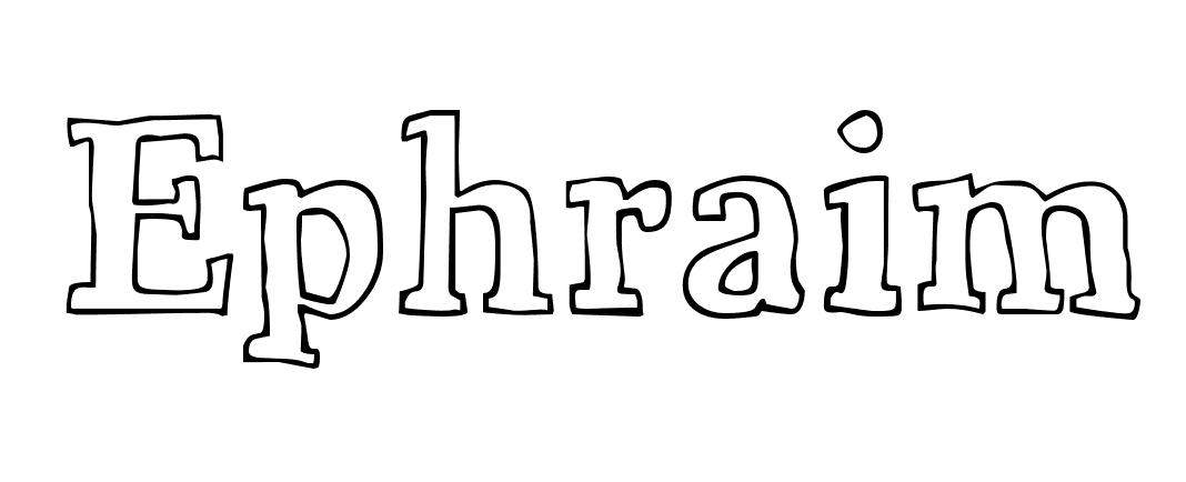 Coloriage Ephraim - Prénom à imprimer
