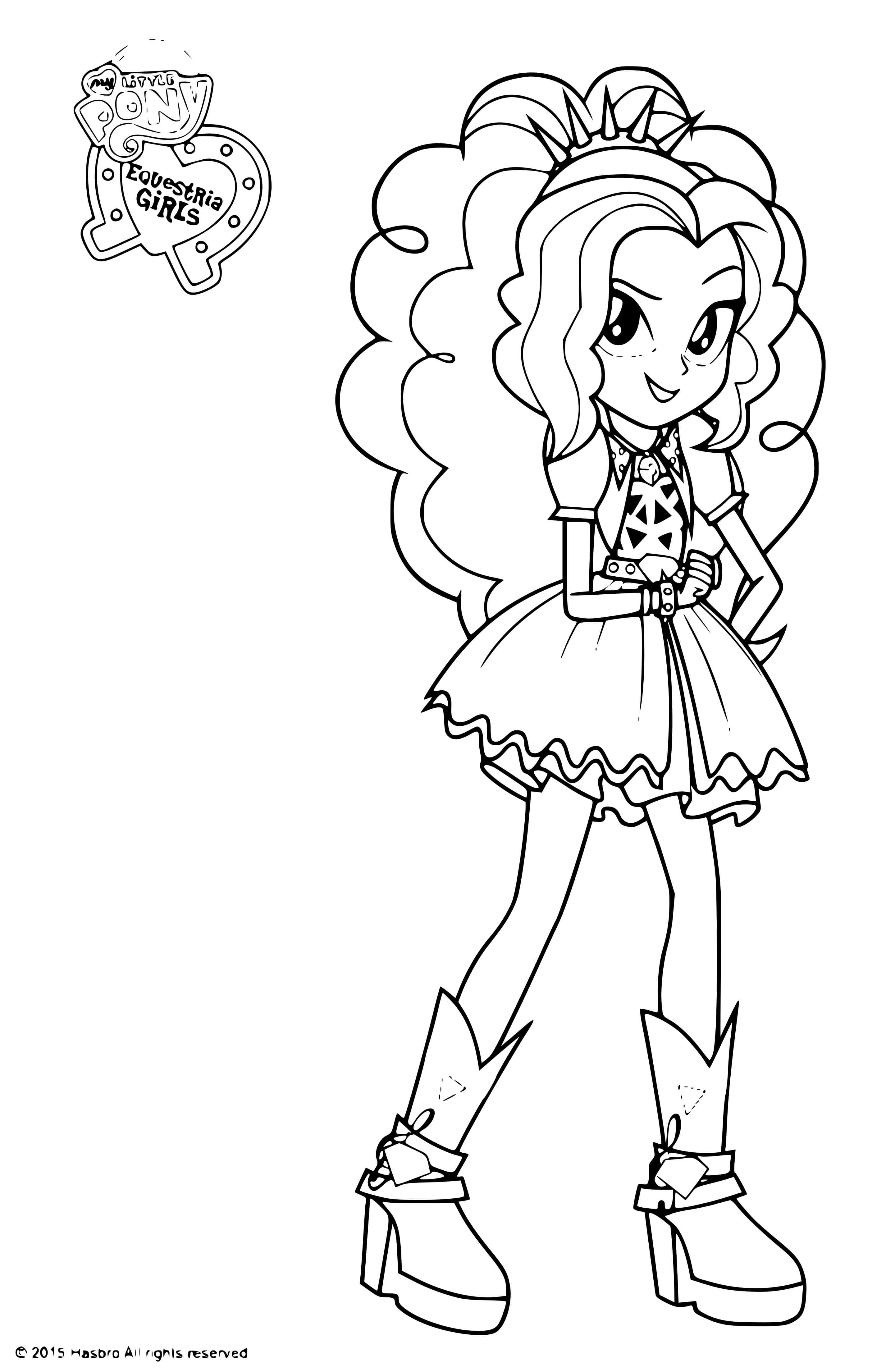 Coloriage Equestria Girls Princess - Equestria girls à imprimer