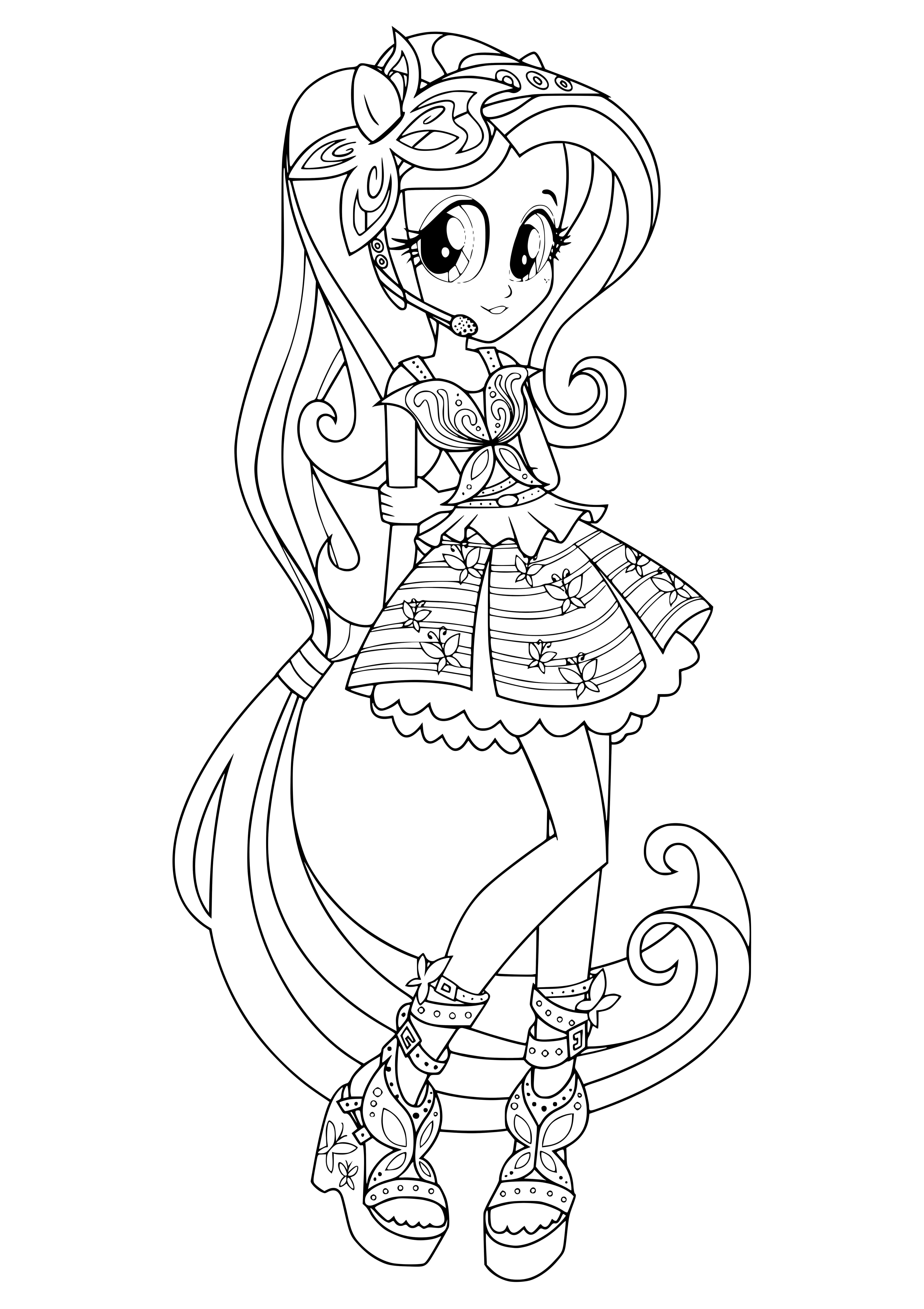 Coloriage Equestria Girls Rainbow Rocks - Equestria girls à imprimer