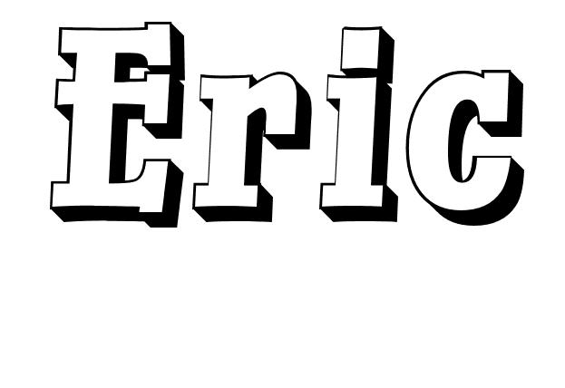 Coloriage Eric - Prénom à imprimer