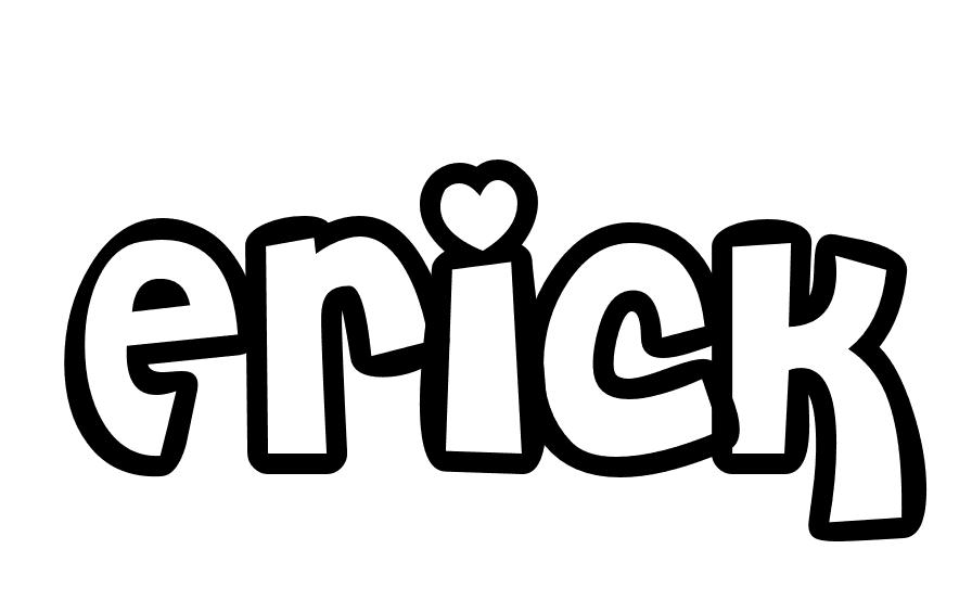 Coloriage Erick - Prénom à imprimer
