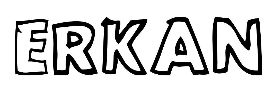 Coloriage Erkan - Prénom à imprimer