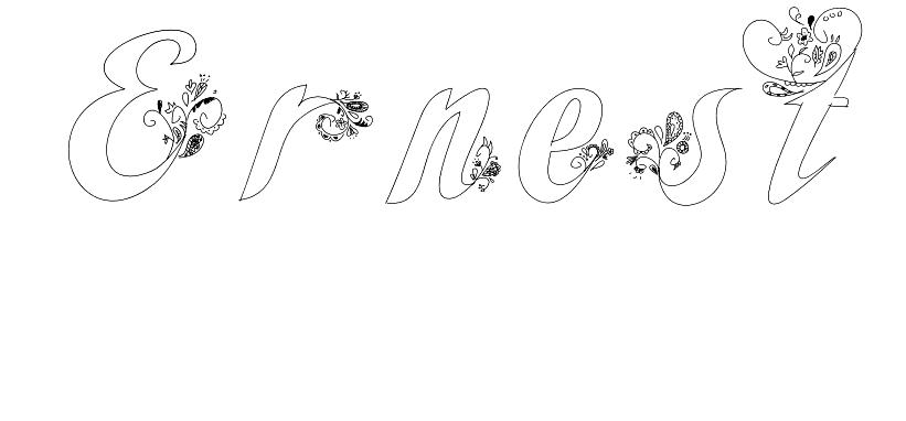 Coloriage Ernest - Prénom à imprimer