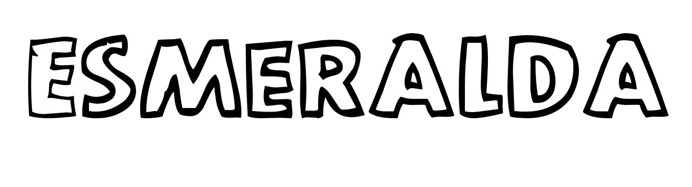 Coloriage Esmeralda - Prénom à imprimer