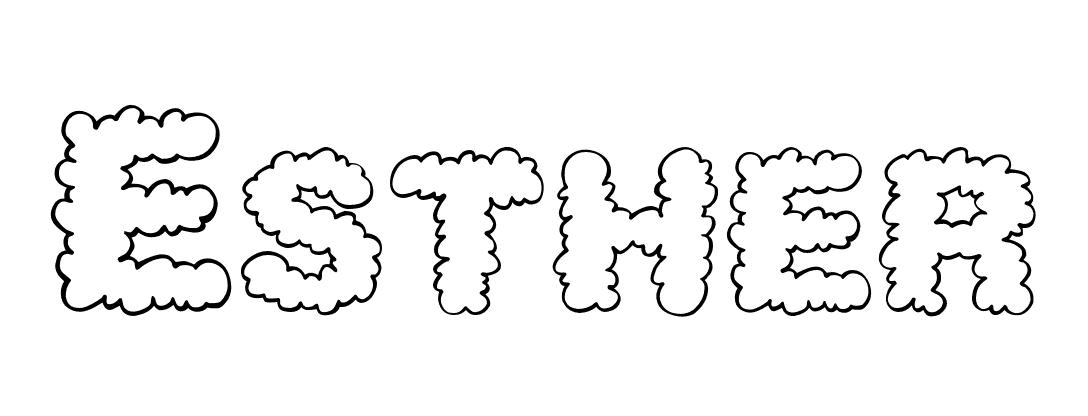 Coloriage Esther - Prénom à imprimer