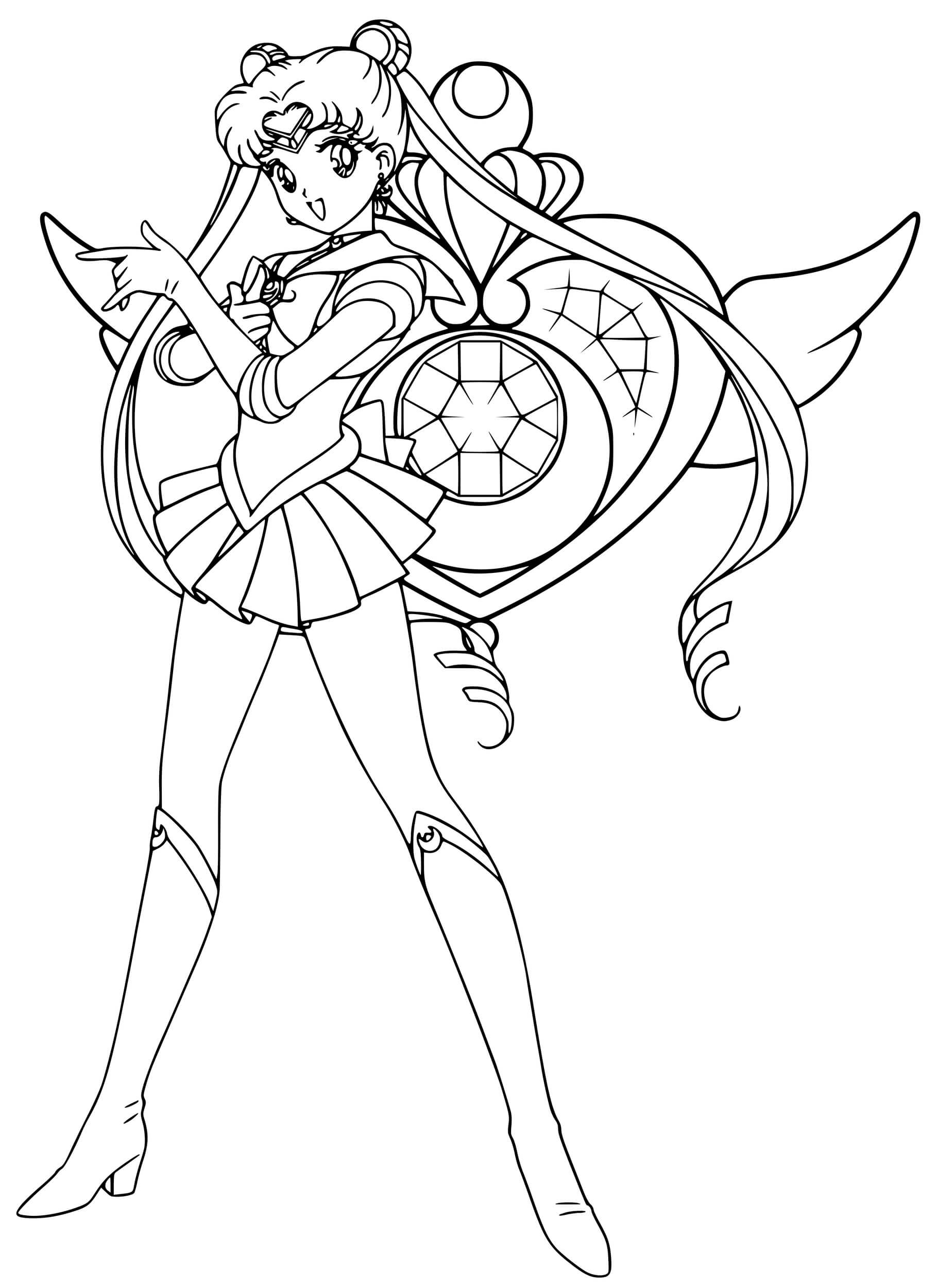 Coloriage Eternal Sailor Moon Love - Sailor moon à imprimer