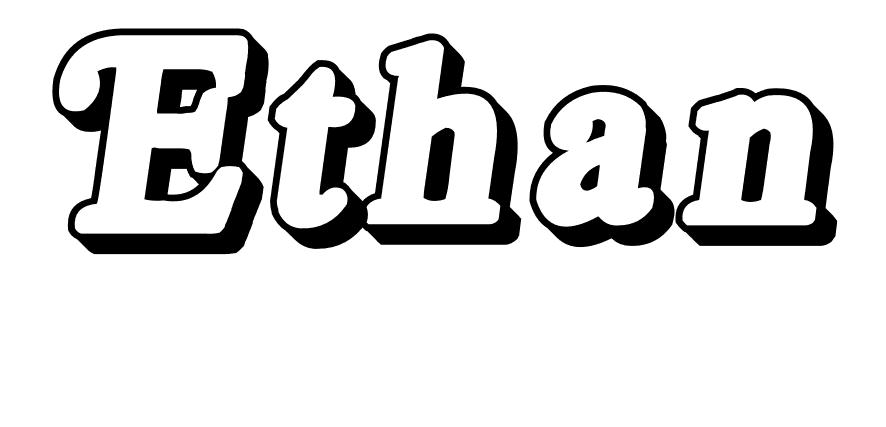 Coloriage Ethan - Prénom à imprimer