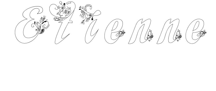 Coloriage Etienne - Prénom à imprimer
