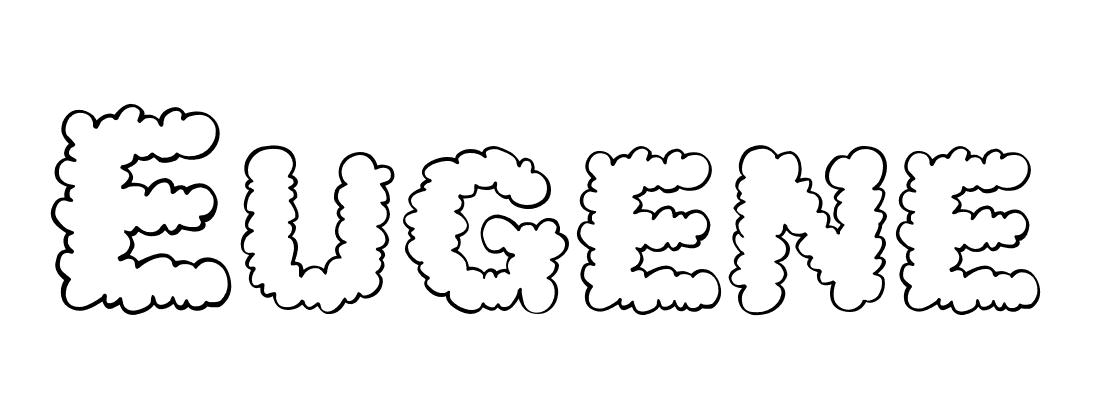Coloriage Eugene - Prénom à imprimer