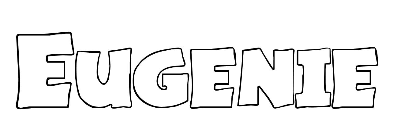 Coloriage Eugenie - Prénom à imprimer