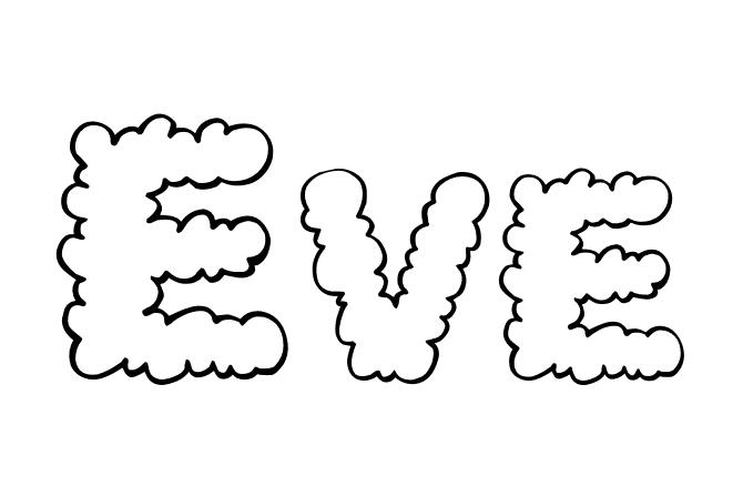 Coloriage Eve - Prénom à imprimer