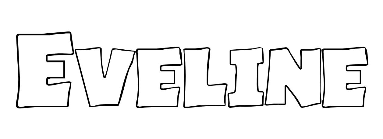 Coloriage Eveline - Prénom à imprimer