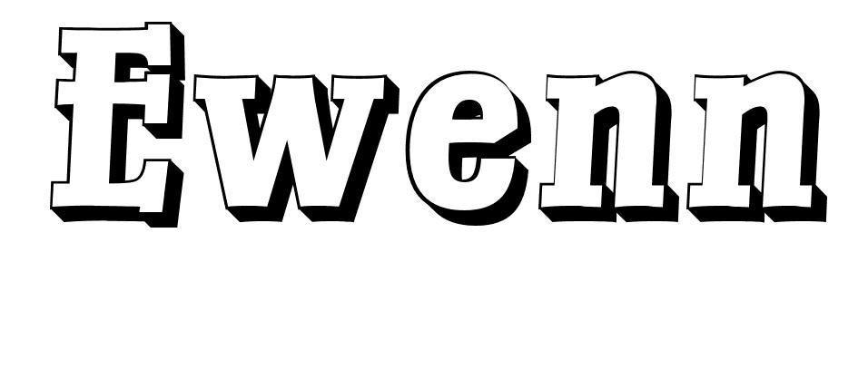 Coloriage Ewenn - Prénom à imprimer