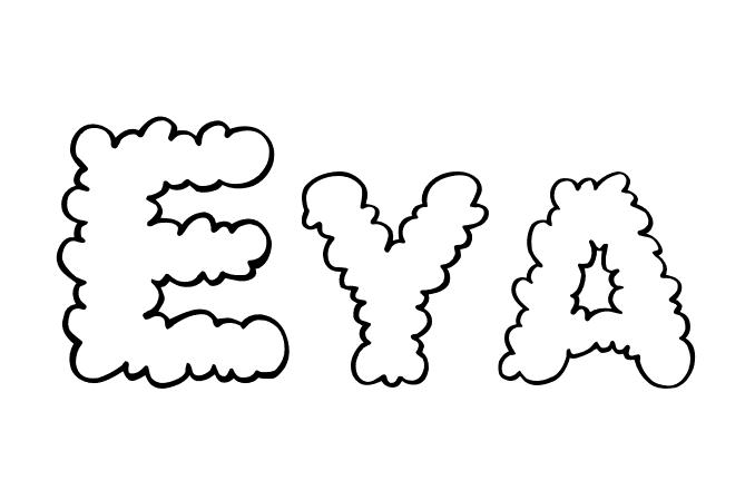 Coloriage Eya - Prénom à imprimer