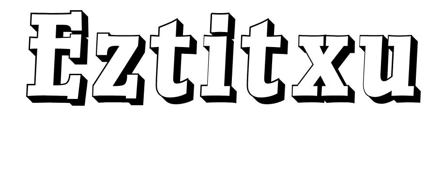 Coloriage Eztitxu - Prénom à imprimer
