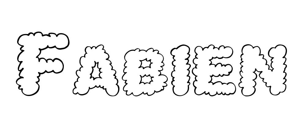 Coloriage Fabien - Prénom à imprimer