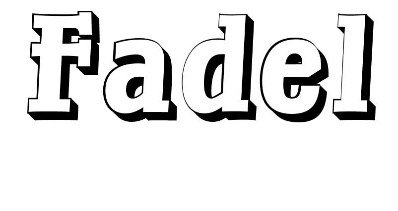 Coloriage Fadel - Prénom à imprimer