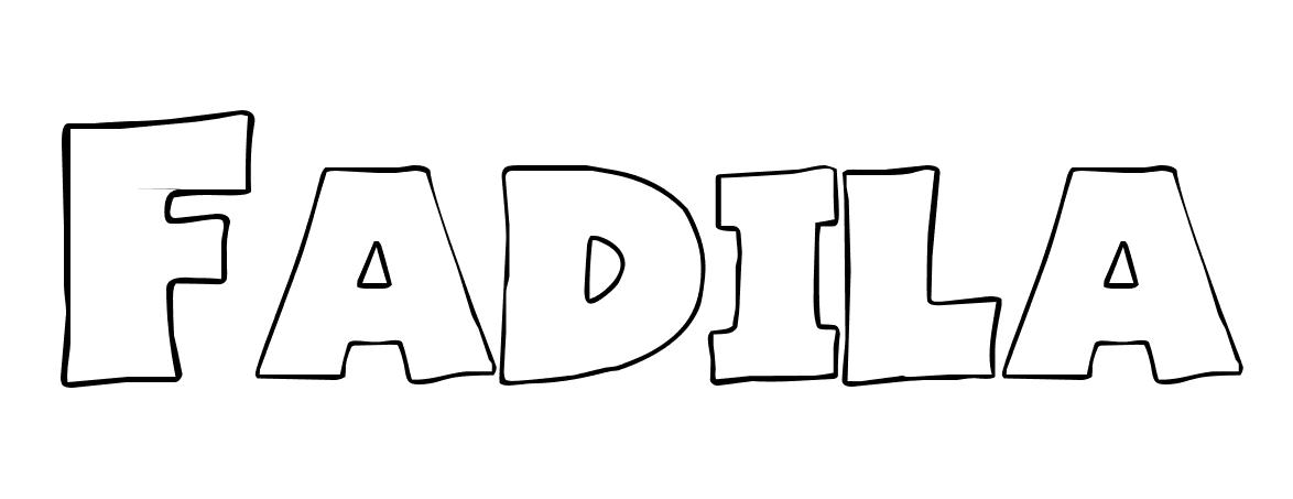 Coloriage Fadila - Prénom à imprimer