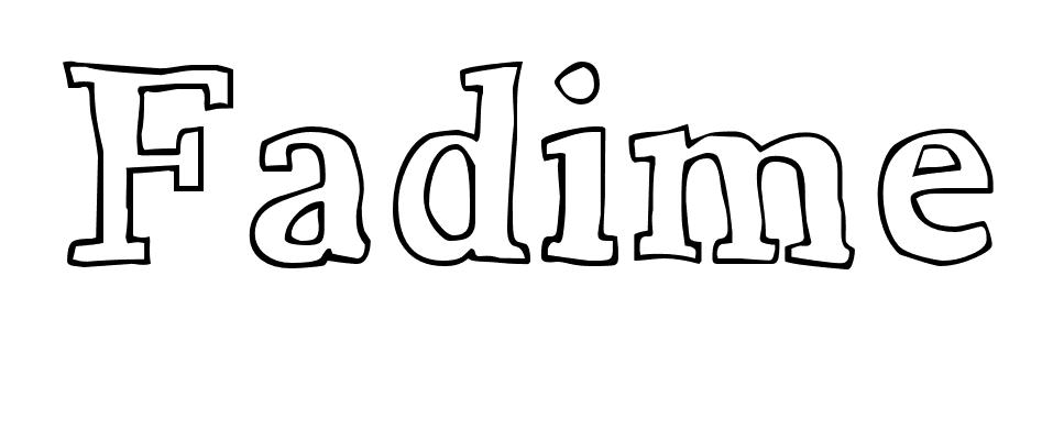 Coloriage Fadime - Prénom à imprimer